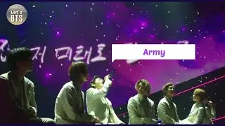 Taehyung said “ARMY” and suddenly Army sang along.