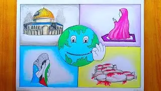 Palestine drawing || Save palestine drawing idea
