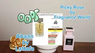 RE-EDIT WITH MORE INFO. NAMES OF FRAGRANCES ON THE SCREEN.  TFW!