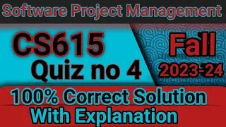 CS615 Quiz 4 Solution Fall 2023-24 || cs615 quiz 4 solution ||fall 2023-24 