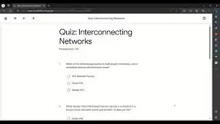 Interconnecting Networks Quiz |Elastic Google Cloud Infrastructure |Google Cloud Skills Boost
