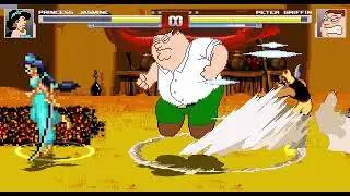 (M.U.G.E.N Request) Princess Jasmine vs MVC Peter Griffin
