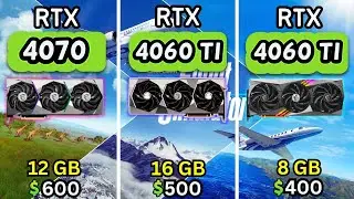 RTX 4060 Ti (16 GB) vs RTX 4060 Ti (8 GB) vs RTX 4070 | 4K, 2K, 1080p Test