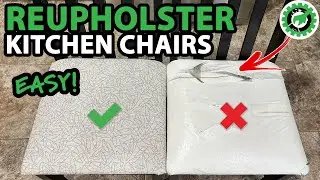 Reupholster Chair – Replacing Old Worn Out Kitchen Chair Covering With New Vinyl