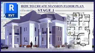 HOW TO CREATE A COMPLETE MANSION HOUSE REVIT 2023 STAGE 1 FLOOR PLAN