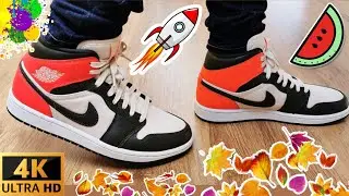 Jordan 1 Mid Light Orewood​ Brown​ / DETAIL​ &​ ON​ FEET​