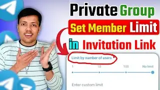 How To Set Members Limit In Telegram Private Group Invite Link | Set Limit In Telegram Invite Link