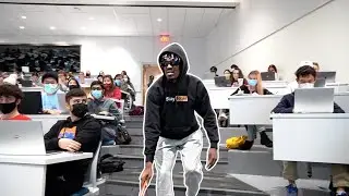 Blind Man In Lecture Prank!