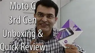 Motorola Moto G 3rd Generation Unboxing And Hands On Review