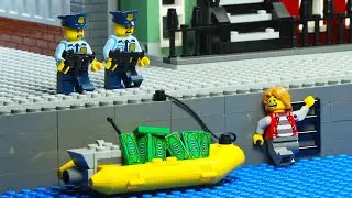 Lego City Bank Robbery Fail Shark Attack