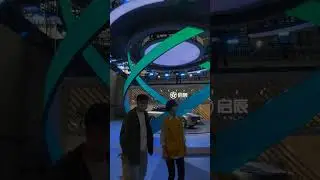 Digital exhibiton dual sides ribbon screen.