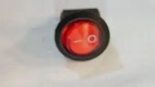 Выключатель клавишный круглый 250V 6А (2с) ON-OFF красный