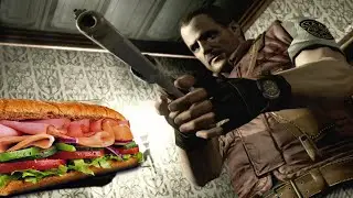 Barry saves Jill from becoming a sandwich filling | Resident Evil: HD Remaster