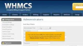 How to manage administrators in WHMCS - WHMCS Tutorials