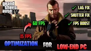 How to fix lag in GTA IV in low end pc 2gb ram Intel HD Graphics(1000%works )#lagfix #gta #how