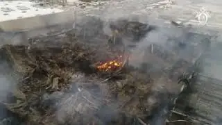 Эпичное видео - что осталось от ТЦ «Мега Химки» в Подмосковье на России после крупного пожара.