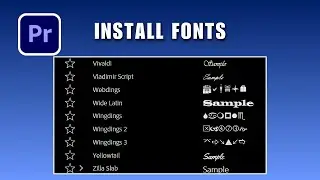 How to Install FONTS into Premiere Pro 2026