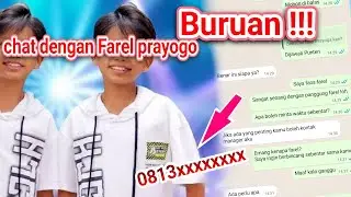 no wa Farel Prayoga yang asli ,chat dengan Farel Prayoga