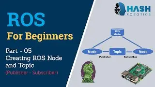 ROS for Beginners | Part 05 - Creating First Node and Topic to Publish Sensor Data | Hash Robotics