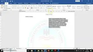 Configurar sangrías en Dedicatoria - Word 2016