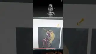 @rabbitparadise  3d doing 3d model up top. Me doing concept art on bottom.
