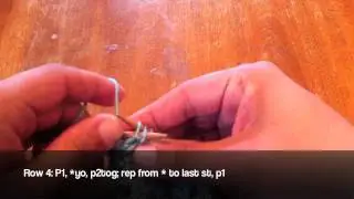 How to Knit Left Handed: The Ridged Eyelet Stitch