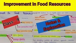 Improvement in food resources class 9 | Improvement in food resources notes