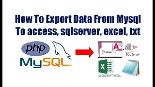How To Export Data From Mysql To Excel, Access, SqlServer and txt With VB Net