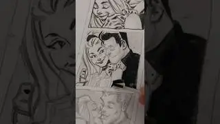 Peter and Gwen in the photo booth ❤️ Inspired by Tim Sale.