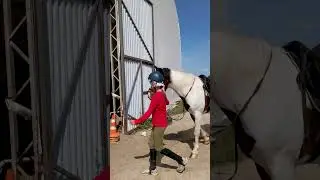 Идем на тренировку.  Закрываем выход из манежа