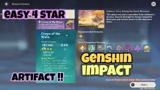 Genshin Impact: Guide Domain Tarry Among the Peach Blossoms, Easy Artifact 4 star !