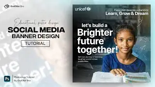 Educational or Child Education Marketing Social media banner design | Photoshop Tutorial