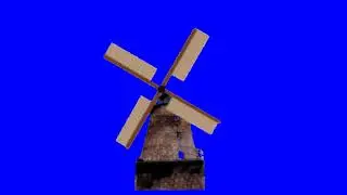 Windmill on green screen, Wind Energy, Green Screen Footage
