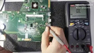 ✅ Resistance measurements on the board Asus X551MA rev.2.0