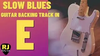 Slow Blues Guitar Backing Track in E