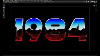 Blender 3.4 - 1984 - Chrome Retro Text (photoshop style)