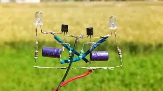 How to make LED flip flop using bc547 transistor