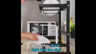 Escurridor de platos sobre fregadero #kitchen