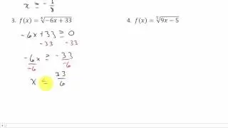 Finding Domain of a Radical Function