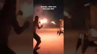 Grandpa, what were fireworks like? #shorts #joshuatree #fireworks #duel #climbing #desertlife