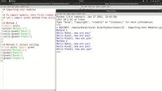 How to IMPORT user-defined MODULES in Python