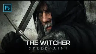 The White Wolf - Witcher Speedpaint Timelapse | Photoshop