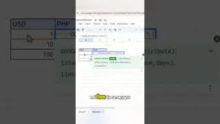 Currency Converter in GSheet #shorts #short #shortvideo#excel #gsheets