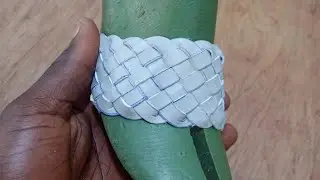 how to weave leather
