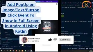 Popup Image/Text on Click to FullScreen in Android Studio using Kotlin | PopUpDialog Box on Click