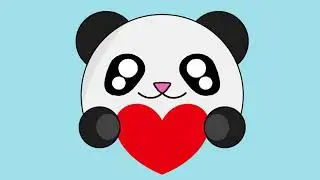 How To draw Cartoon Panda in MS Paint step by step -  Part 1