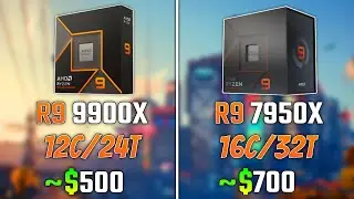 AMD RYZEN 9 9900X vs RYZEN 9 7950X | Test in 6 Games