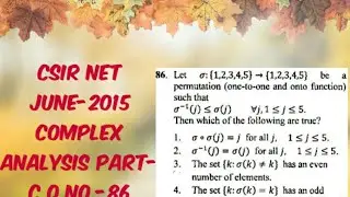 Csir net june-2015|Modern algebra|Part-C|Q.No.-86