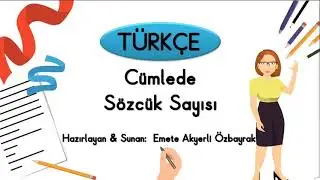 1. sınıf Cümleyi Tanıyalım 3 - Sözcük Sayısı