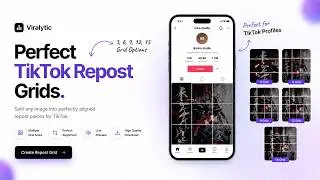 TikTok Repost Banner Maker | Create Profile Grid Tiles Free